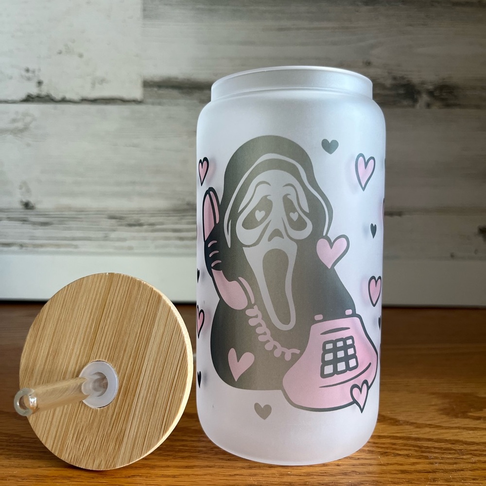 Scream "No You Hang Up" Glass Libby Cup